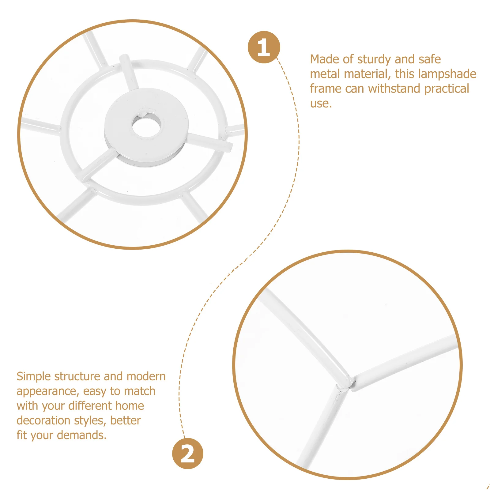 

Lampshade Wire Frame DIY Metal Modern Appearance Long Lasting Table Lampshade Frames Light Accessories Lamp Shade Wire Frame