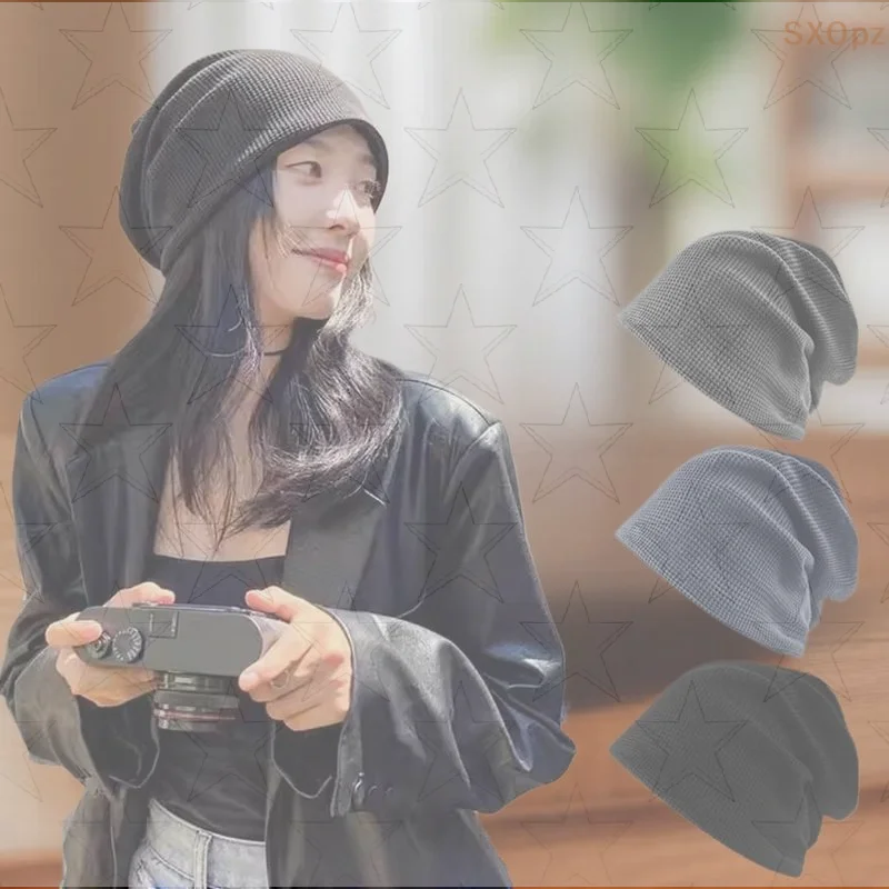 캐주얼 따뜻한 얇은 니트 모자 귀여운 야외 방한 모자 귀 보호 따뜻한 스택 모자 남녀 공용