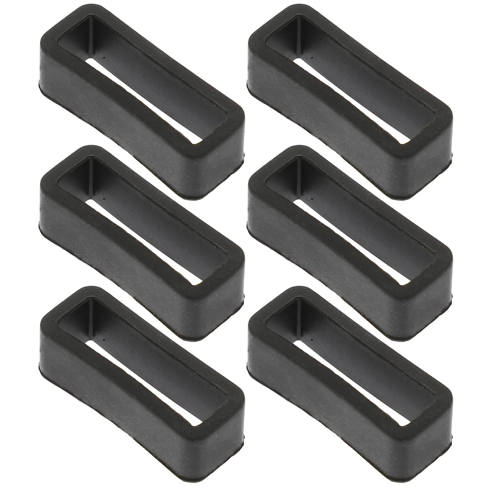 6 قطعة حلقة سوداء سيليكون حزام الساعات التجنيب لاستبدال حزام الساعة الذكية حزام الساعة أجزاء حلقة اكسسوارات ديكور #4