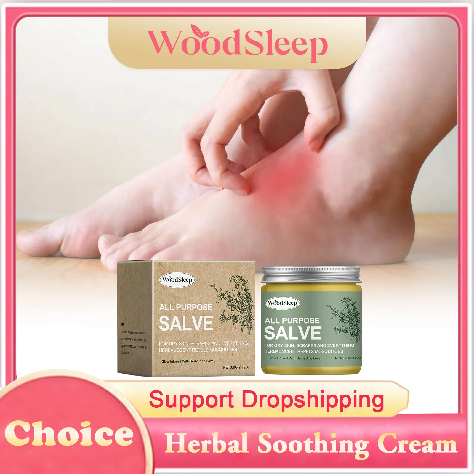 

Herbal Soothing Cream Preventing Mosquito Bites Relieve Dryness Lighten Scars Long-Lasting Moisturizing Refreshing Massage Cream