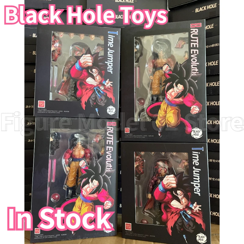 In Stock Black Hole Toys Dragon Ball SHF Super Saiyan SSJ4 Time Jumper Brute Evolution Acme Power Goku Anime Action Figures Toys