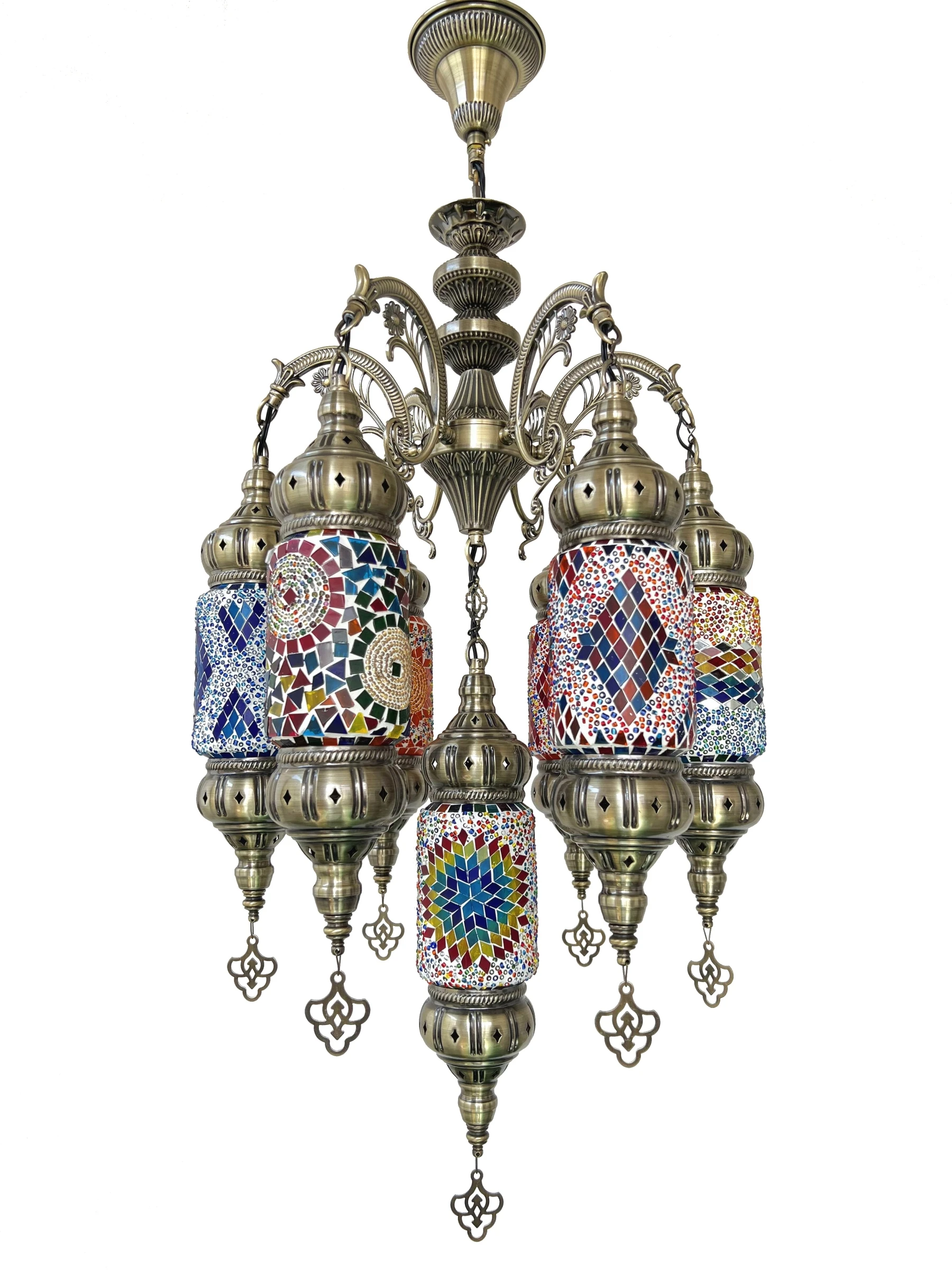 Loft Chandelier Duplex Floor Stairwell Specialty Restaurant Cafe Hotel Homestay Turkish Handmade Glass Chandelier