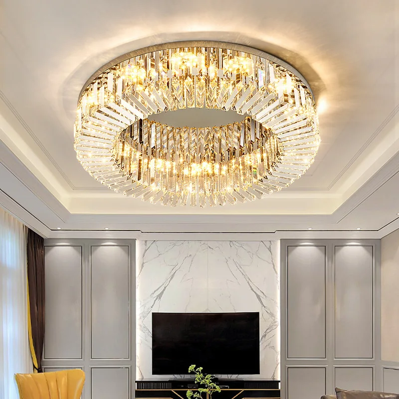 Modern Luxury LED Crystal Ceiling Lights For Living Room Bedroom Kitchen Table Chandelier Interior home Decoration Pendent Lamps
