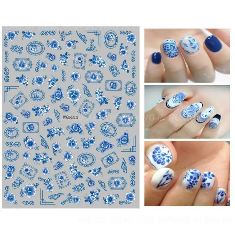 Wysokiej jakości zdobienia paznokci przyciągające wzrok kwiaty unikatowe modne dekoracje 3d naklejki do paznokci kwiatowe zdobienia paznokci popularne eleganckie oprawki