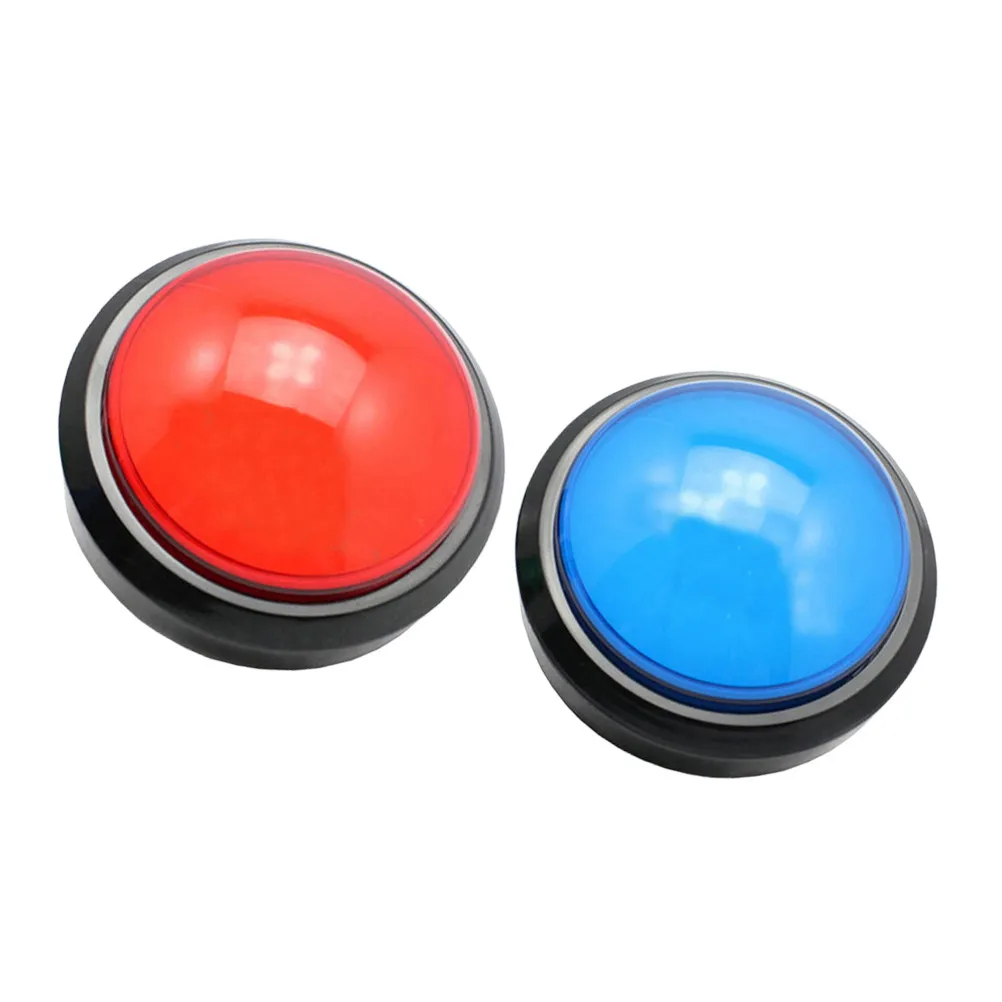 2Pcs Game Answer Buzzer Electronic Responder with Bright Red LED Sound Alert for Quiz Competitions Classroom