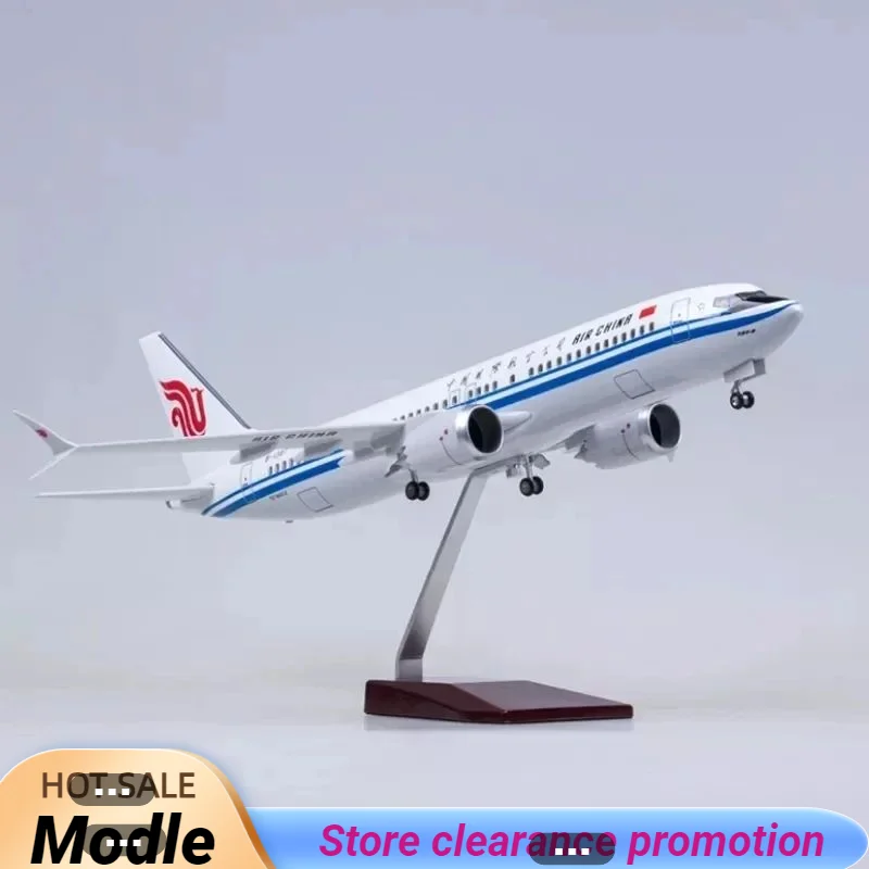 

New 1/85 Scale 47CM Airplane 737MAX B737 MAX Aircraft Air China Airline W Light and Wheel Diecast Plastic Resin Plane Model Toy