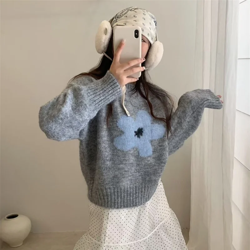 เสื้อไหมพรมถัก Daliang ไม่เป็นขุย เสื้อชั้นในคุณภาพสูง แฟชั่นผู้หญิง ทรงยาวพิเศษ แขนยาว คอกลม แบบสวม