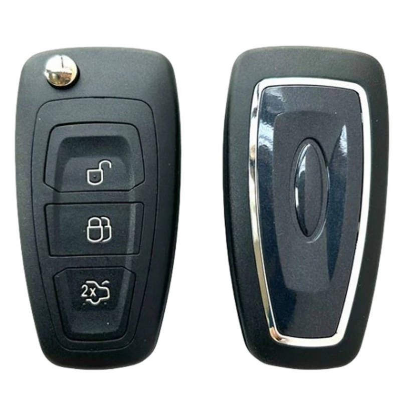 FLYBETTTER OEM Custodia per chiave sostitutiva a 3 pulsanti Keyless Entry Smart Key Shell per Ford Focus Fiesta Transit Ranger C-Max