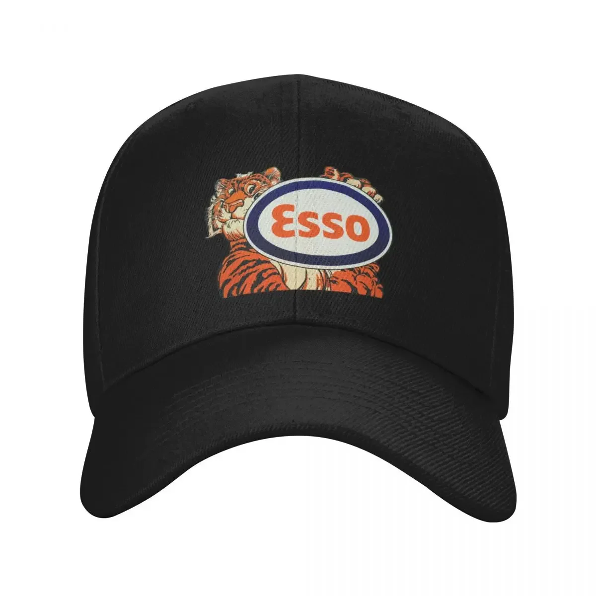 

Vintage Tiger Oil Esso Gas Petrol Halftone Baseball Cap Golf summer hat Luxury man cap Sun Hats For Women Men's