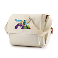 Monsters University Messenger Bag Vintage Handbag Canvas Teenager Shoulder Tote Bags Casual Crossbody Handbags School Bags