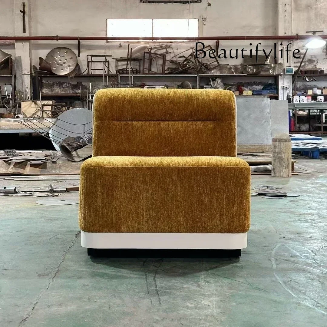 BJ Medieval Leisure Chair Small Apartment Living Room Balcony Designer New Fabric Single Chair Three-body Module Sofa