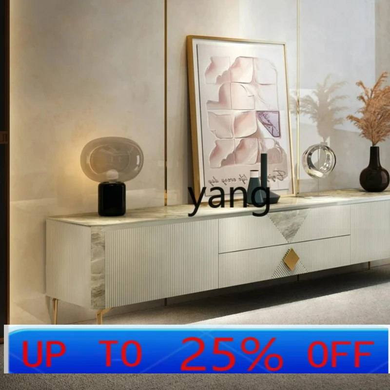 

LMM Italian Minimalist TV Cabinet Large Flat Floor Villa Living Room High-end Rock Board Storage Floor Cabinet