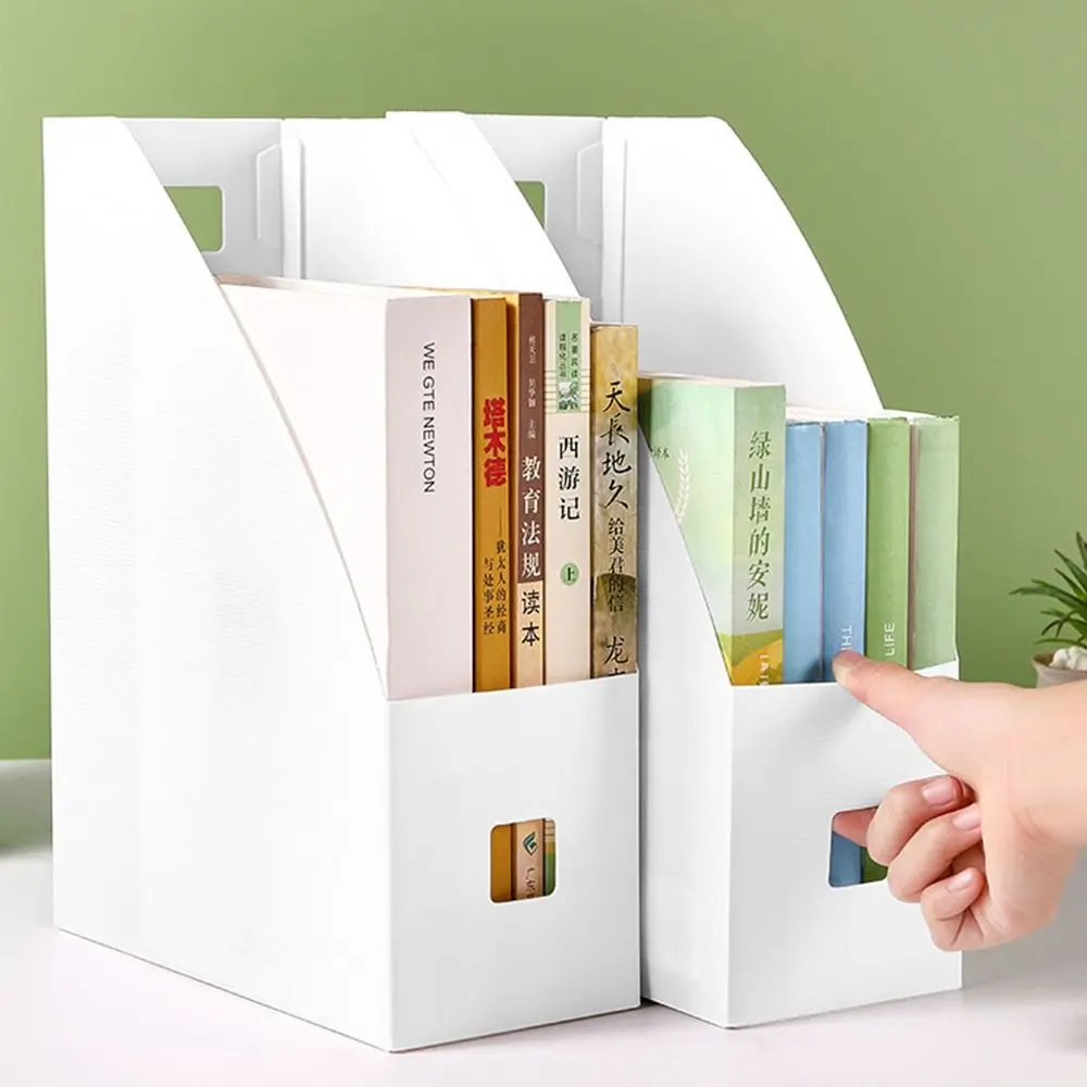 Creative Vertical Desktop File Folder Foldable Large Capacity File Storage Rack Magazine Book Holder for Student Supplies