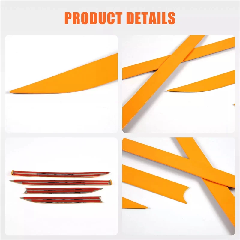 

R1-For Ford Ranger 2023 2024 Car Inner Door Panel Strip Trim Cover Interior Accessories Orange