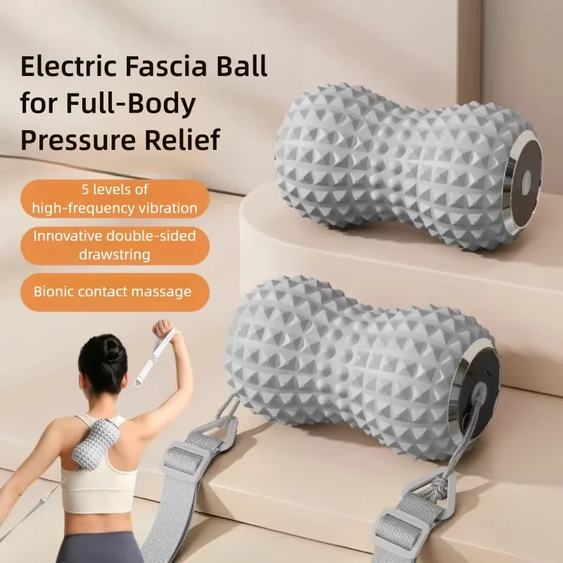 

Rechargeable Vibrating Massage Ball Roller for Deep Tissue Trigger Point Relax Myofascial Release Yoga Mobility Fascia Ball