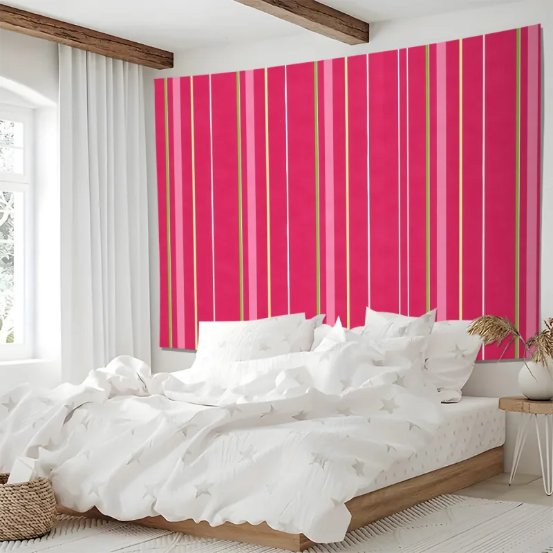 Pastel Vertical Striped Print Tapestry Wall Hanging Tapestries Wall Blanket Backdrop Sweet Girly Adult Room Wall Decor