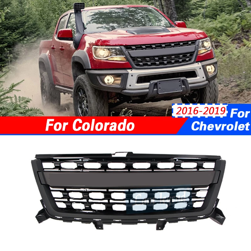 

Pickup Auto Parts Bumper Front Racing Grill Grills Mask Radiator Grille For Chevrolet Colorado 2016-2019 Medium net