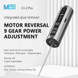 MaAnt CJ-2 Pro Electric OCA Glue Remover Tool with Dust Light 9 Adjustable, Suitable for Mobile Phone LCD Touch Screen Cleaning