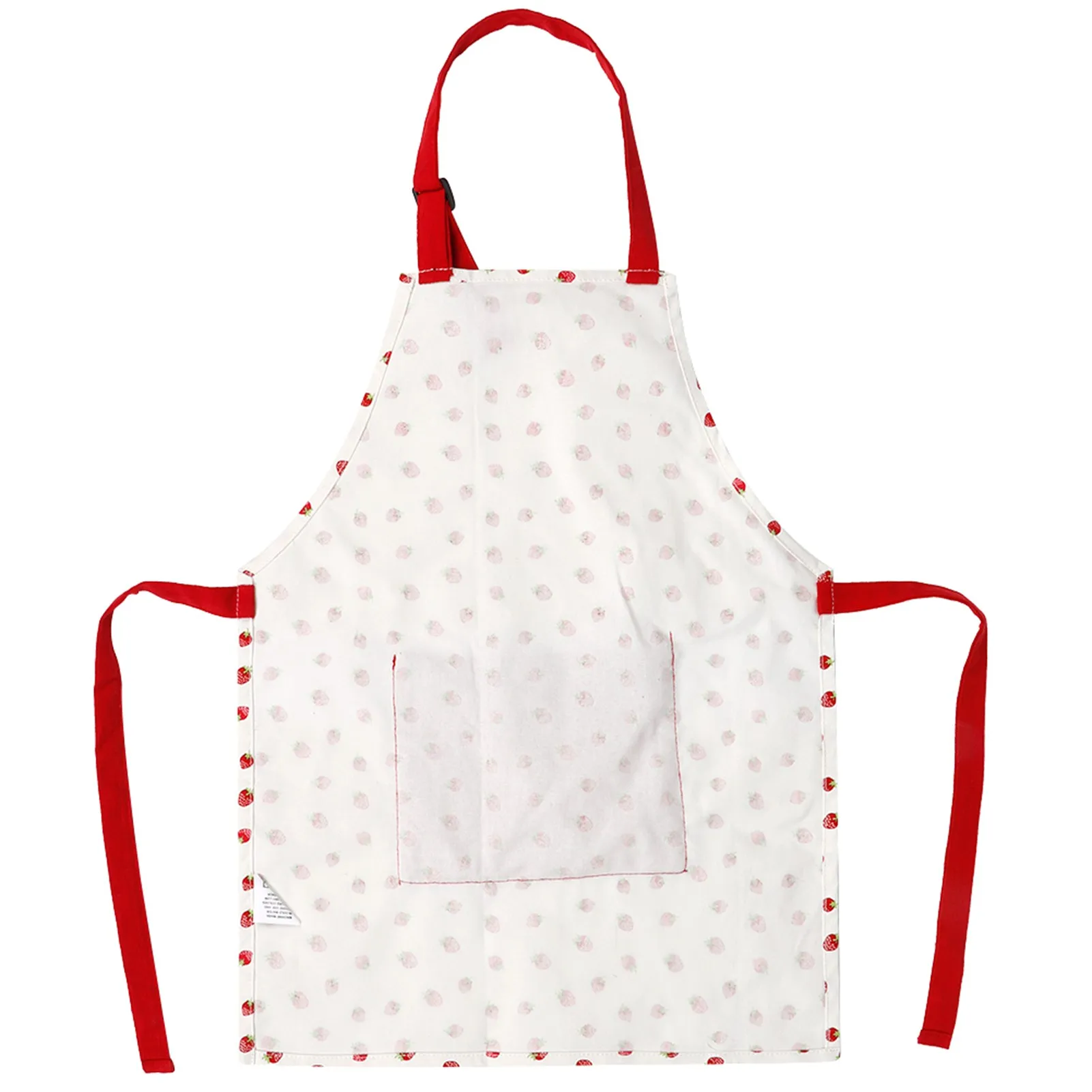 Pure Cotton Thickened Bib Children Kids Cooking Baking Red Strawberry Painting Apron Chefs Kitchen