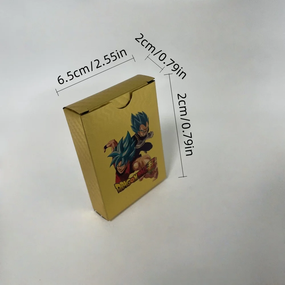 새로운 드래곤볼 손오공 베지터 배틀 게임 카드 영어 카드 세트 골드 포커 게임 수집가 탁상 배틀 카드 어린이 선물