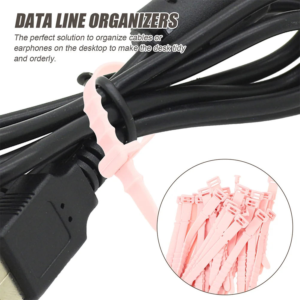 12Pcs Silicone Cable Organizer Winders for USB Headset Charging Cords Storage Keep Desktop Solution