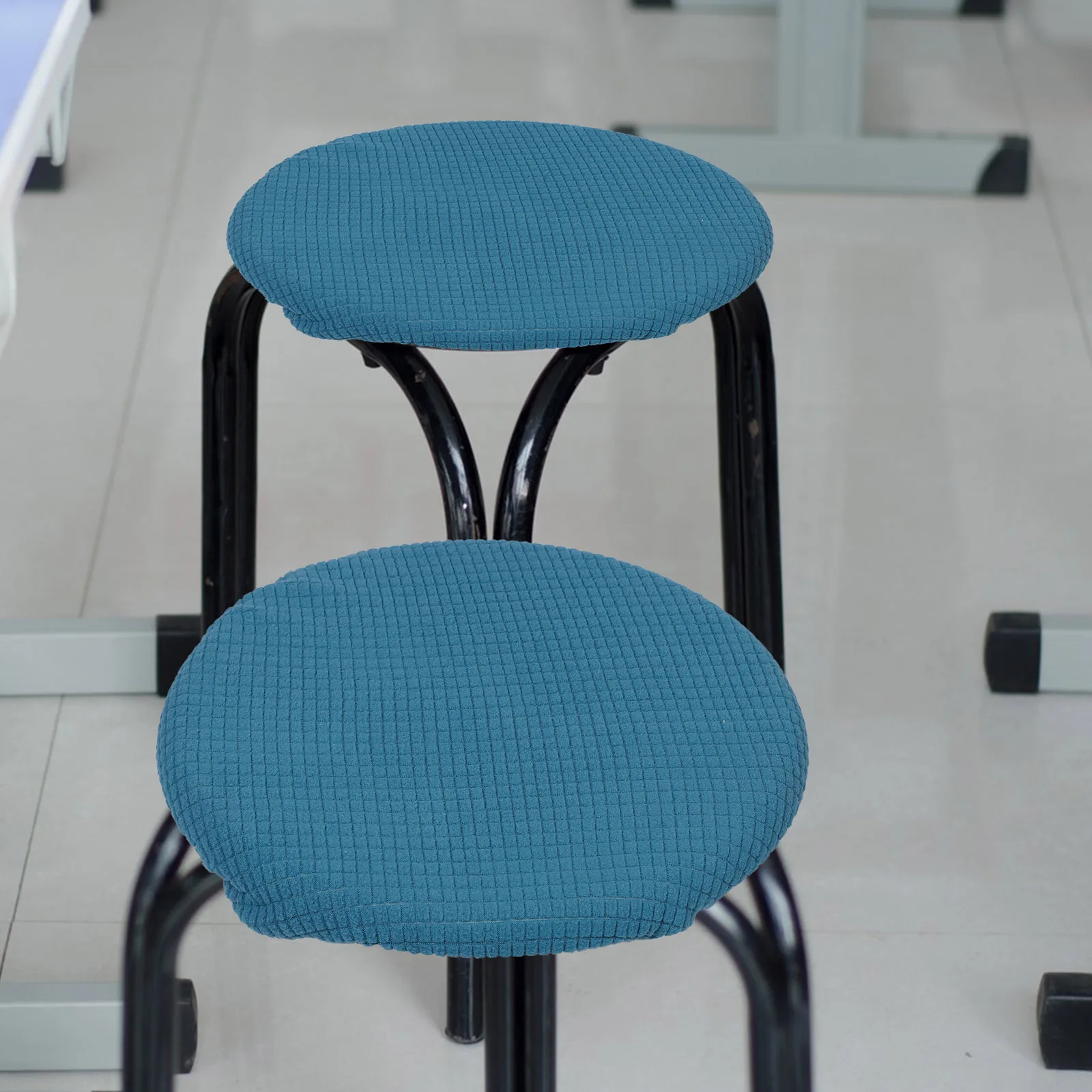 

2 pcs Round Stool Covers Seat Cushion Bar Swivel Chair Dust Protection Polyester Home Decor Slipcovers 120Cm 128Cm Size