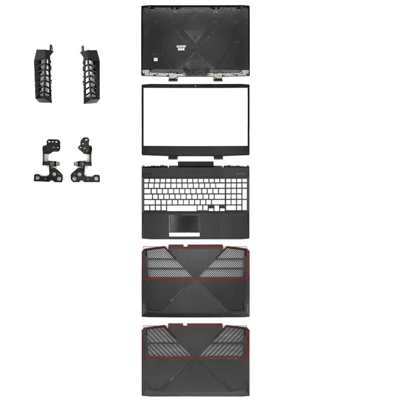 

LCD Back Cover Front Bezel Palmrest For HP OMEN 15-DC TPN-Q211 15-dc1055TX 15-DC1060TX Bottom Case Air Outlet Black