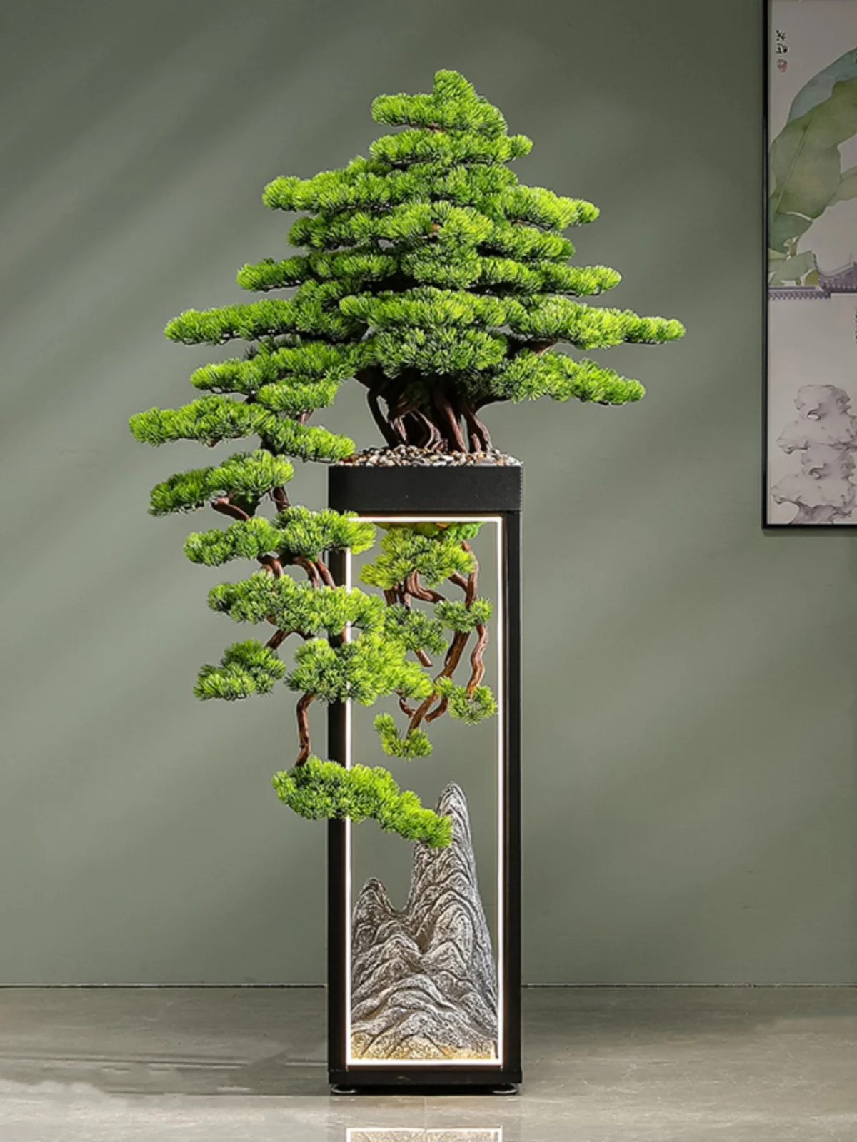 

Simulated welcome pine false tree green plant large floor ornament