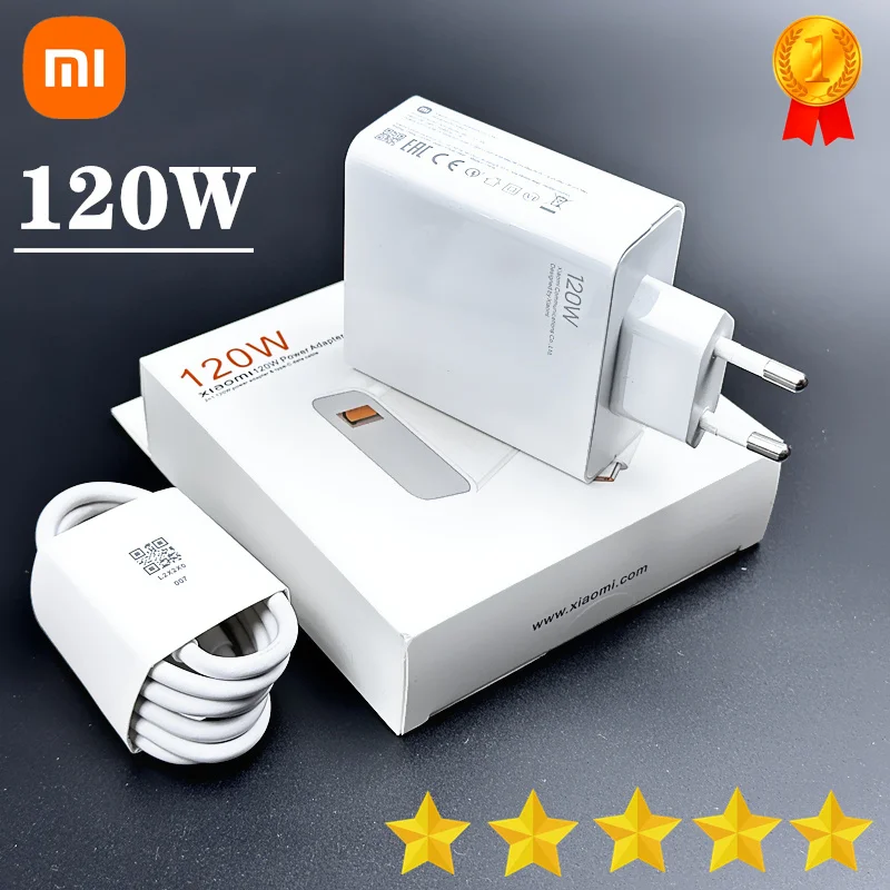 Original Xiaomi 120W Charger Turbo Fast Charge EU Hypercharge Gan Adapter For Redmi Note 11 12 13 Pro Plus 5G Mi 13 13T 6A Cable