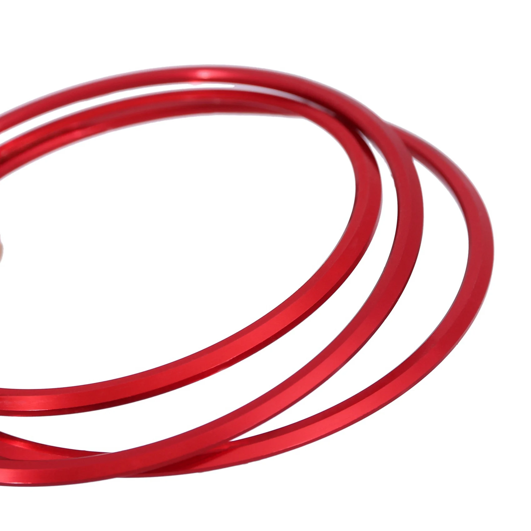 

4Pcs Red Aluminum Bolt-On Replace Door Lock Knobs With 3Pcs Car Seat Adjustment Switch Knob Ring Cover Trim Red