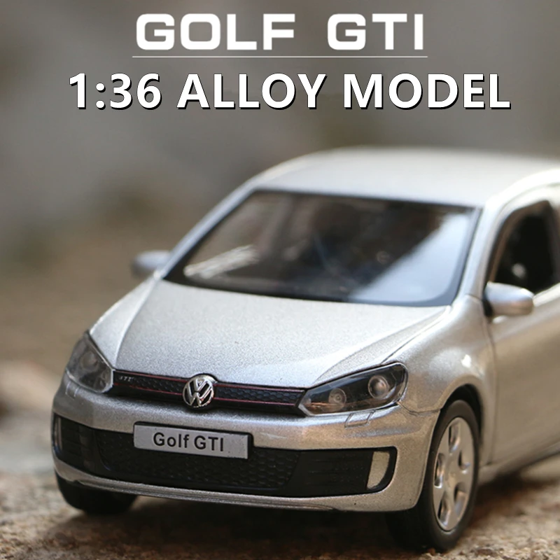 1:36 Golf 6 GTI Alloy Car Model Diecast Simulation Metal Toy Vehicles Car Model Doors Can Be Open Collection Toy Gift