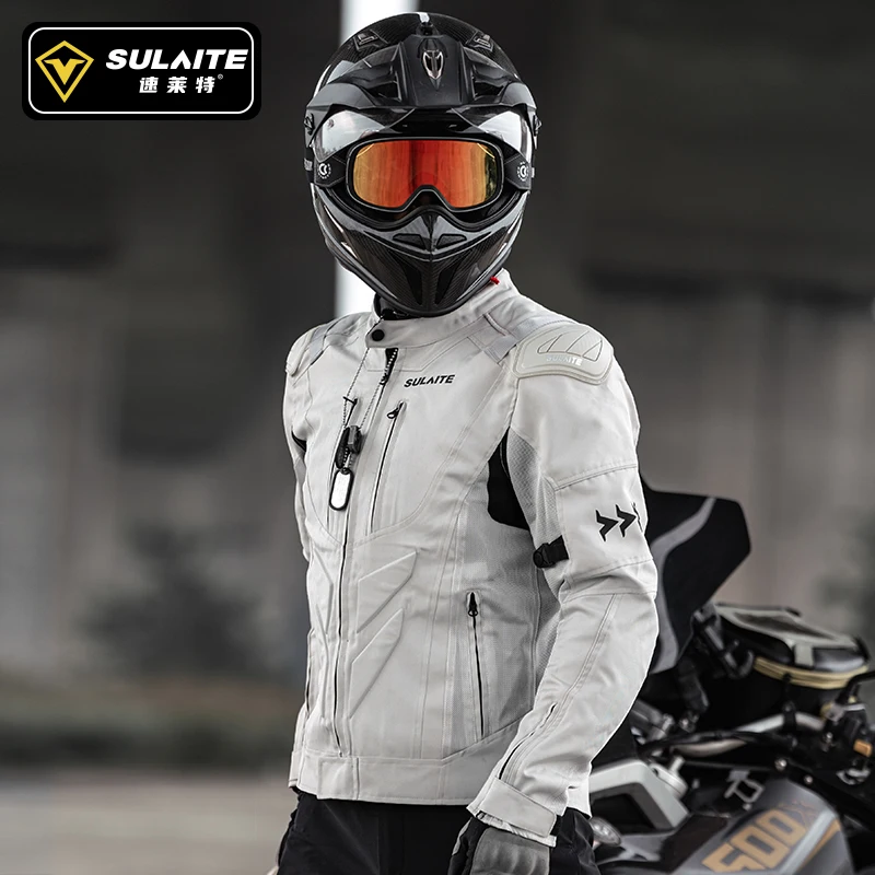 

Sulaite Summer Breathable Motorcycle Riding Suit Windproof Warm And Cold Resistant For All Seasons Retro Men's And Women's Ra