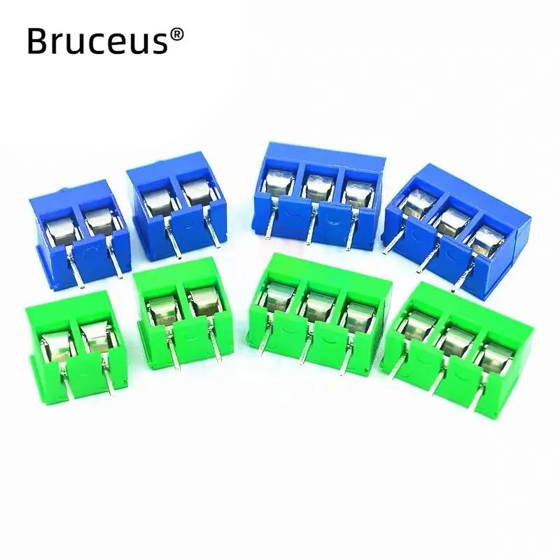 10PCS 2P 3P 4P Pin KF301 Screw 5.0mm Straight Pin PCB Terminal Block Connector