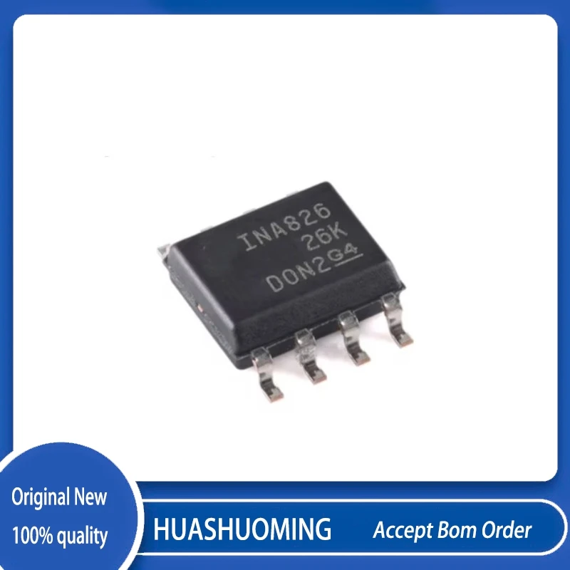 10Pcs/Lot NeW INA826AIDR     SOIC-8   INA826     INA826AIDGKR    MSOP-8
