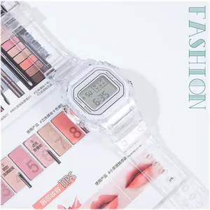 Đồng hồ thể thao điện tử nam và nữ Quảng trường Quảng trường Trung học High School Học sinh LED LED Đồng hồ kỹ thuật số 8 Đồng hồ bán hàng chính màu trắng - 3