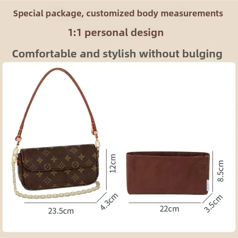 ApplicablTop-grade inner bag, medium bag, new style old flower mahjong bag, storage bag, lining bag, underarm bag, light support