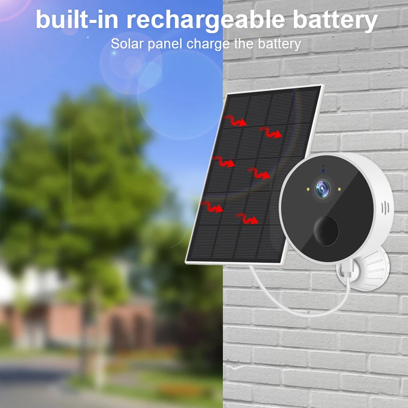 Smar 1080P WiFi Solar Camera PIR Human Detection Security Video Surveillance IP CCTV With Solar Panel Recharge Li-Batteries