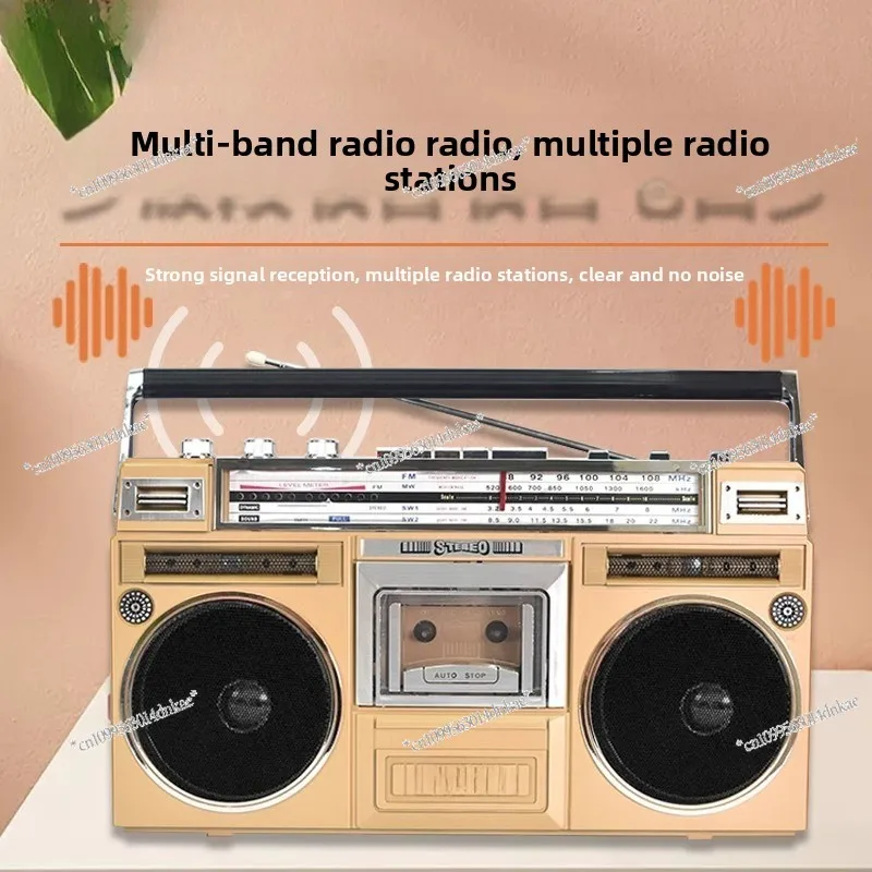 

RetroRadioStereoOld-fashioned Tape Bluetooth Portable Tape Recorder Cassette Recording Two-channel Playback U Disk Transcription