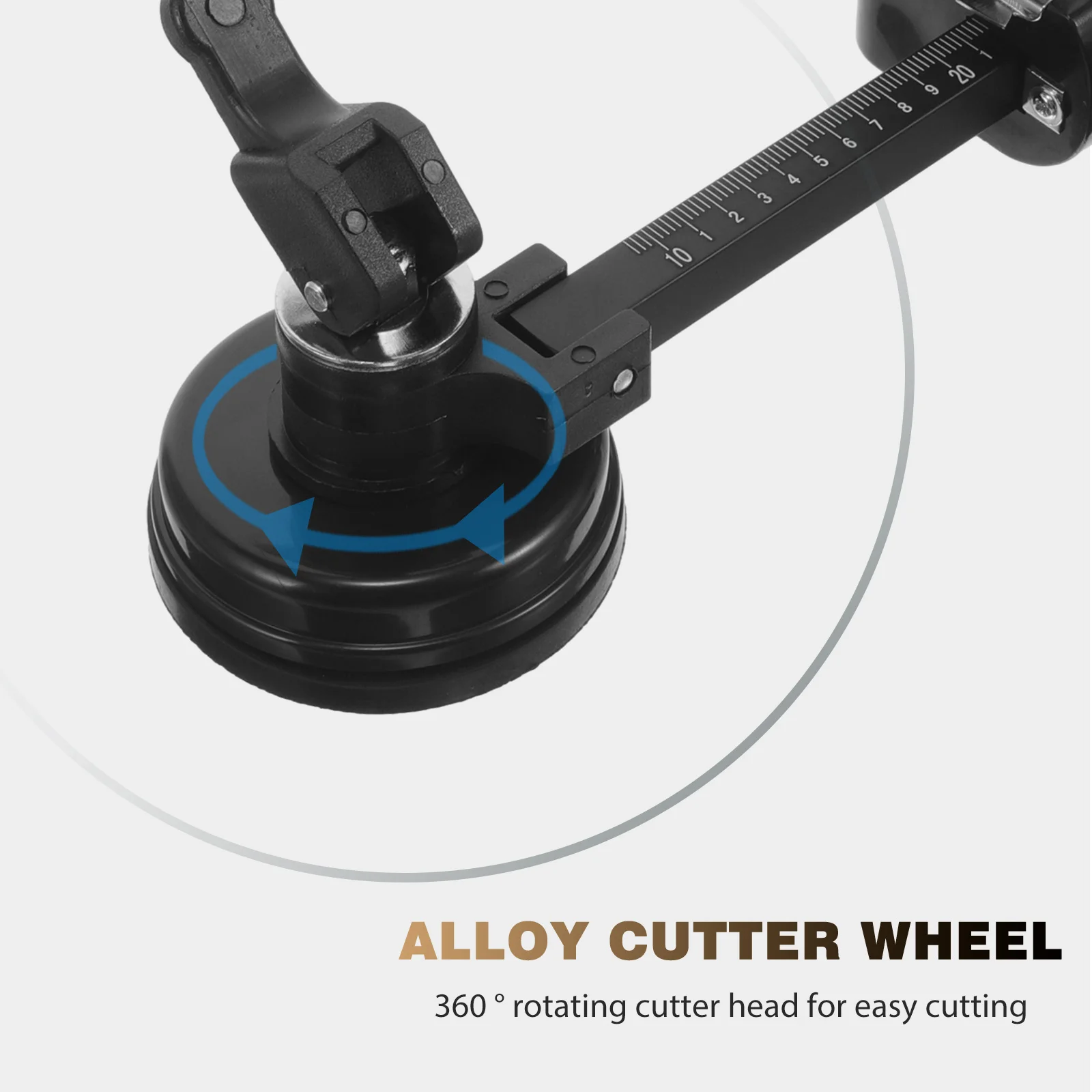 أداة قطع دائرية زجاجية قابلة للتعديل من سبائك الألومنيوم أداة قطع يدوية بقطر دائري للزجاج والبلاط DIY للمحترفين
