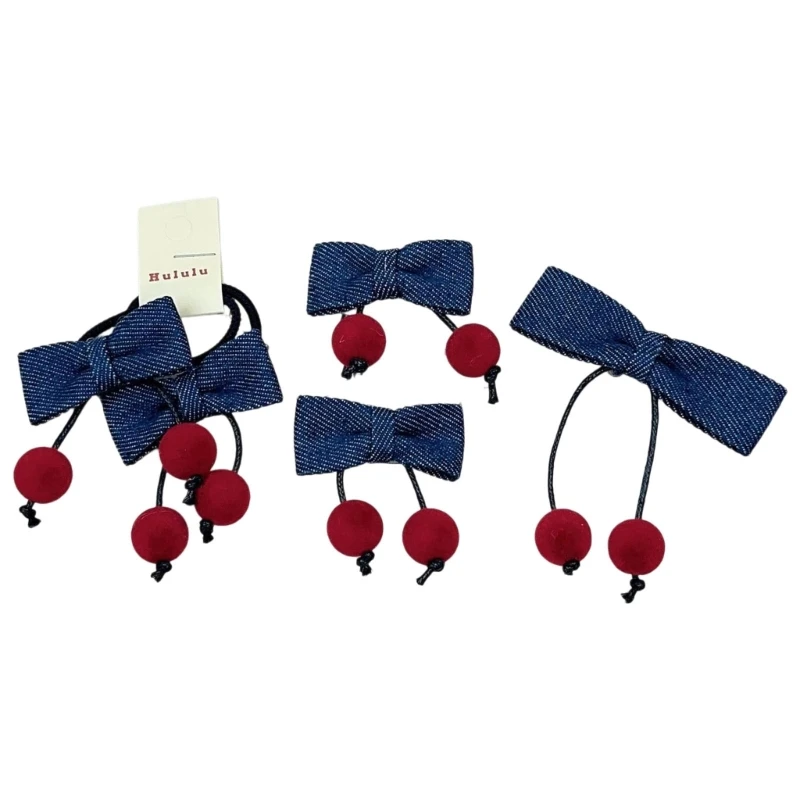 

Cherry Decors Bowknot Barrette Hair Bows Side Clip for School Girl Hair Styling Accessories Hair Elastic For Daily Use 15UB