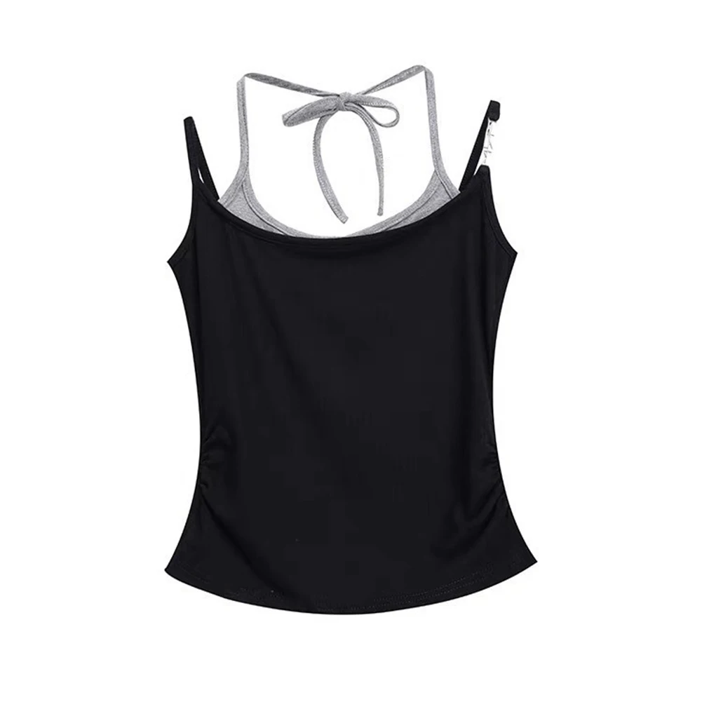 

For Casual Outing Halter Neck Camisole Everyday Wear Average Size Daily Wear Microelastic Fabric Regular Length