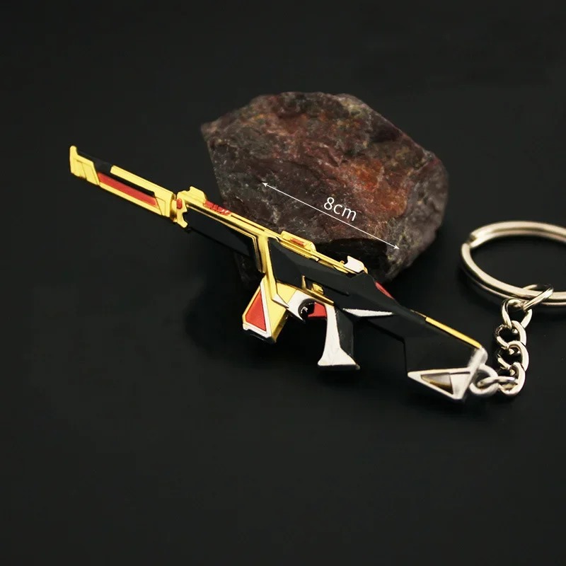 8 سنتيمتر Valorant المشاجرة ريفر نموذج قلادة المفاتيح للرجال أبطال 2022 فانتوم المعادن المينا حلقة رئيسية المشجعين حقيبة سيارة مجوهرات هدية #4