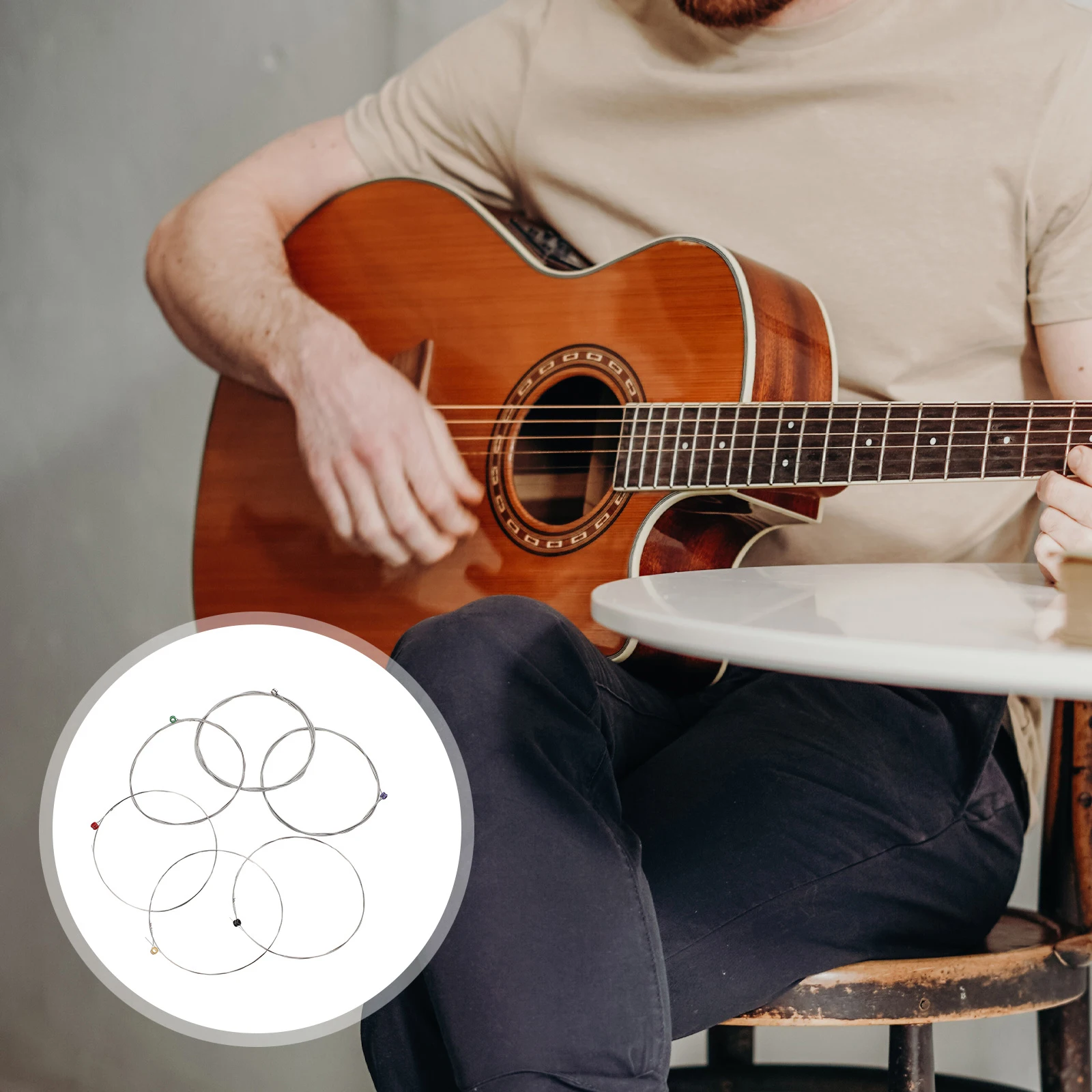 

2 Sets Nickel-plated Guitar Strings Musical Instrument Accessories Part Outer Material: Alloy