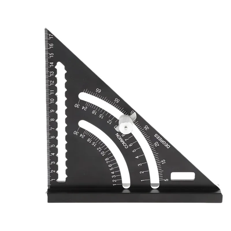 

90 ° Утолщенная угловая линейка для деревообработки из алюминиевого сплава, регулируемая комбинированная линейка, многофункциональный измерительный инструмент