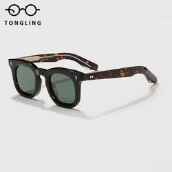 Luxury brand tortoiseshell SDEVAUX Sunglasses UV400 Outdoor Handcrafted men's driving fishing trend sunglasses can be carved