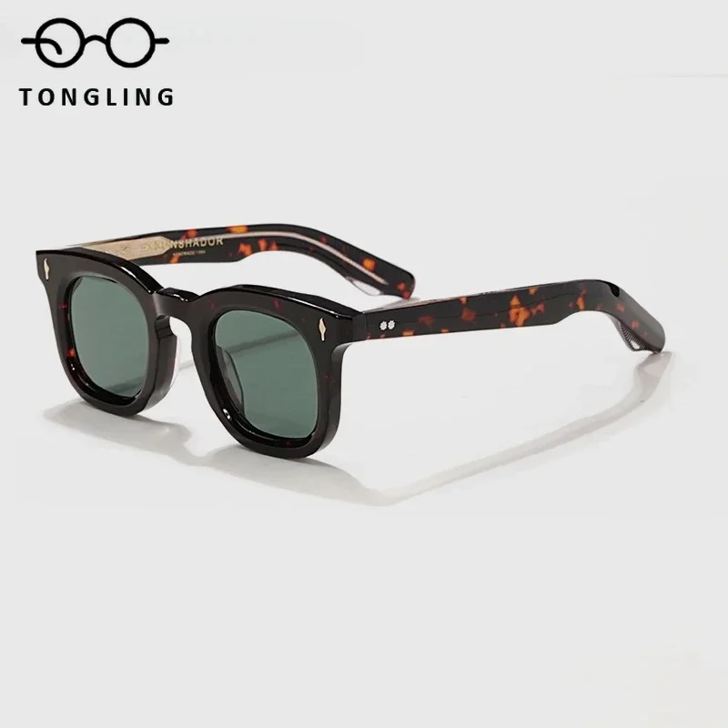 Luxury brand tortoiseshell SDEVAUX Sunglasses UV400 Outdoor Handcrafted men's driving fishing trend sunglasses can be carved