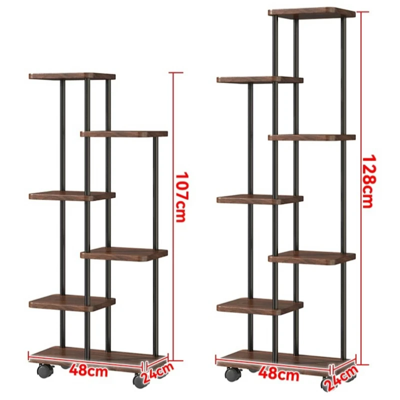 Garden Restaurant Shelves Black Terrace Tiered Vertical Plant Shelf Decoration Metal Estante Para Plantas Outdoor Furniture
