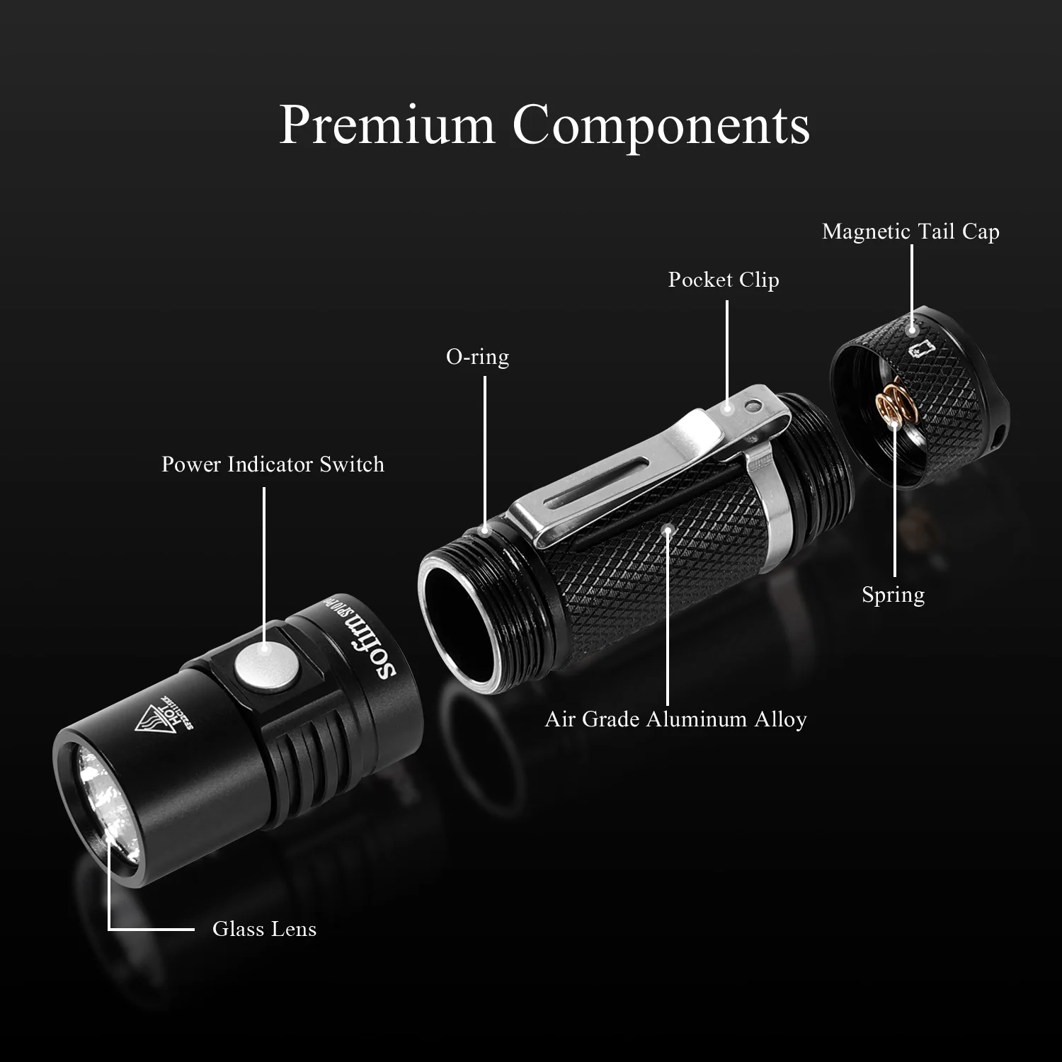 Sofirn SP10 V3.0 Mini LED Flashlight 14500 AA Pocket Light Torch LH351D 90 High CRI 5000K 1000lm Max Waterproof Mini Torch