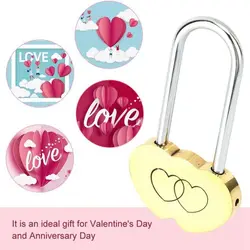 Mini Concentric Lock Heart Shape 40MM Love Lock Valentines Engraved Lock Padlock Double Heart