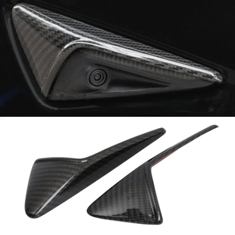 Dry Carbon Fiber Cover for Tesla Model 3 2019 2020 Matte Gloss Carbon Exterior Accessories Front Fog Light Sticker